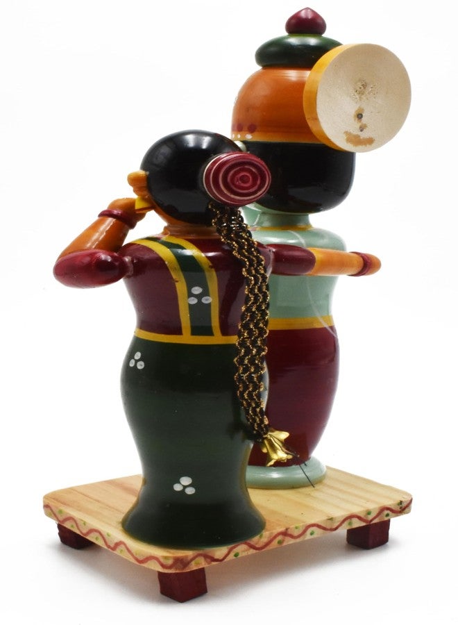 justhandmade Wooden Radha Krishna Set | Golu Bommai | Home Decor Showpiece | Gift - Image 3